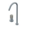 Diametro35 Inox Concrete Miscelatore monocomando soprapiano per lavabo Ritmonio RITMONIO - 1
