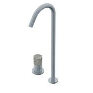 Diametro35 Inox Concrete Miscelatore monocomando soprapiano per lavabo Ritmonio RITMONIO - 1