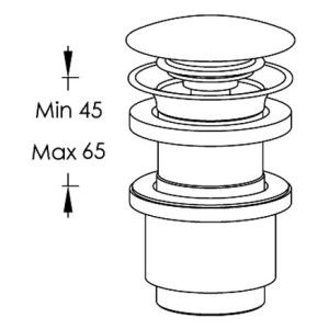 Complementi bagno Piletta con tappo a pressione CLIC-CLAC per lavabo Ritmonio RITMONIO - 1