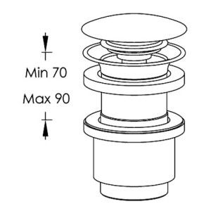 Complementi bagno Piletta con tappo a pressione CLIC-CLAC per lavabo Ritmonio RITMONIO - 1