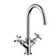 MONTREUX Melangeur monotrou a 2 poignees pour lavabo   sans tirette    CROMO  AXOR 16506000 HANSGROHE - 1