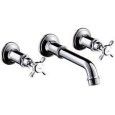 MONTREUX SET 3-hole wall-mounted built-in tap for sink   Cromo  AXOR 16532000 HANSGROHE - 1