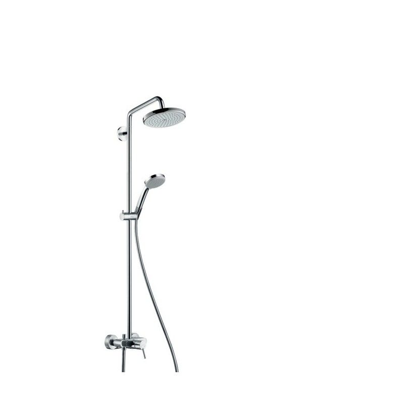 Hansgrohe Croma 220 Showerpipe 1jet avec mitigeur monocommande  Hansgrohe 27222000 HANSGROHE - 1