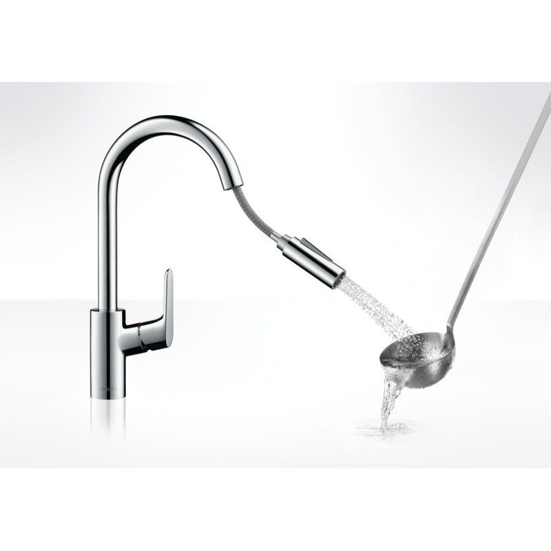 Focus Miscelatore cucina monocomando 240  Doccetta  estraibile  Bianco Hansgrohe 31815000 HANSGROHE - 1