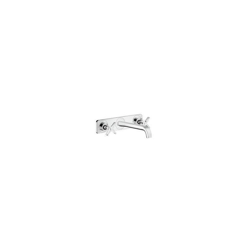 AXOR CITTERIO E Wall-Mounted 3-Hole Basin Mixer With Plate AXOR 36115000 HANSGROHE - 1