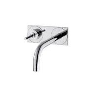 UNO Single lever basin mixer for concealed installation with spout and plate wall-mounted Chrome  AXOR 38112000 HANSGROHE - 1
