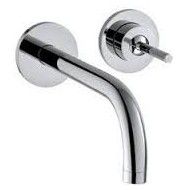 UNO wall-mounted single lever basin mixer with escutcheons projection Chrome  AXOR 38116000 HANSGROHE - 1