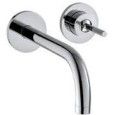 UNO wall-mounted single lever basin mixer with escutcheons projection Chrome  AXOR 38116000 HANSGROHE - 1