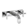 Citterio 3 hole wall-mounted sink tap for wall mounting with spout 226 mm, cross handles and plate Cromo AXOR 39144000 HANSGROHE