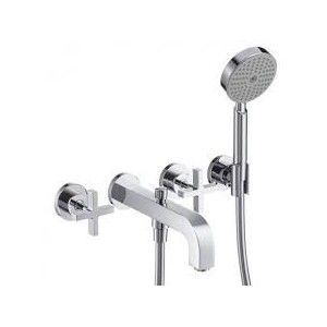 CITTERIO 3 hole wall-mounted bath mixer for wall mounting without plate  Cromo AXOR 39447000 HANSGROHE - 1