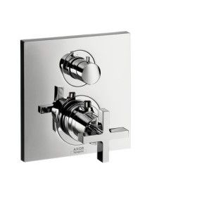 CITTERIO Built-in thermostatic mixer, with shut-off valve and cross handle  CROMO  AXOR 39705000 HANSGROHE - 1