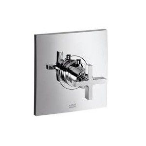 CITTERIO Thermostat HigHigh flow  flush-mounted with cross handle Cromo  AXOR 39716000 HANSGROHE - 1