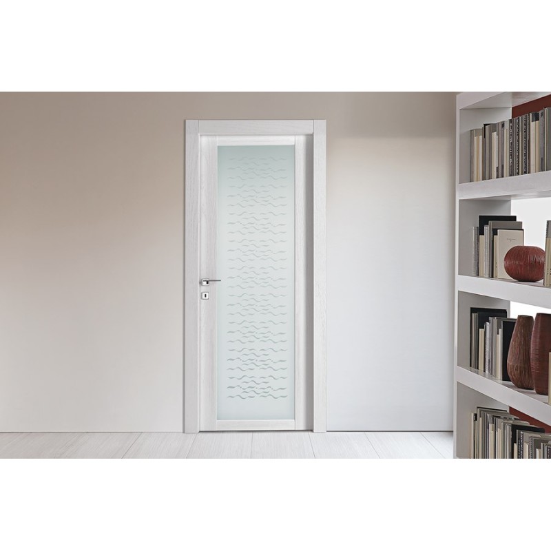 Desa Verglaste Holztür Serie Panix Weiß Esche Glas Modell Ciglia DESA PORTE - 1