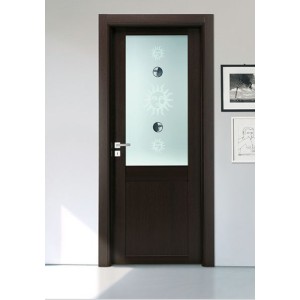 Desa Porta in Laminato Vetrata serie Dado Noce Nazionale vetro Soluna DESA PORTE - 1