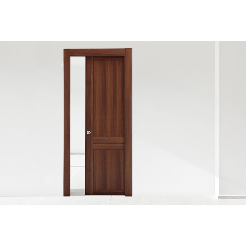 Porte coulissante escamotable en stratifié Desa série Dado National Walnut sol. 1s DESA PORTE - 1