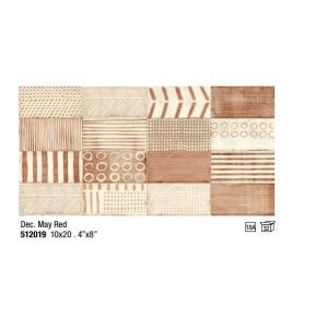 MAY DEKOR RED 10X20 cm - Iris Ceramica 512019