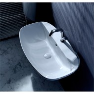 EVIER 60 NUDASLIM PLAN DE RUBINETTERIE FANGO   - Ceramica Flaminia ND60PRFAN CERAMICA FLAMINIA - 1