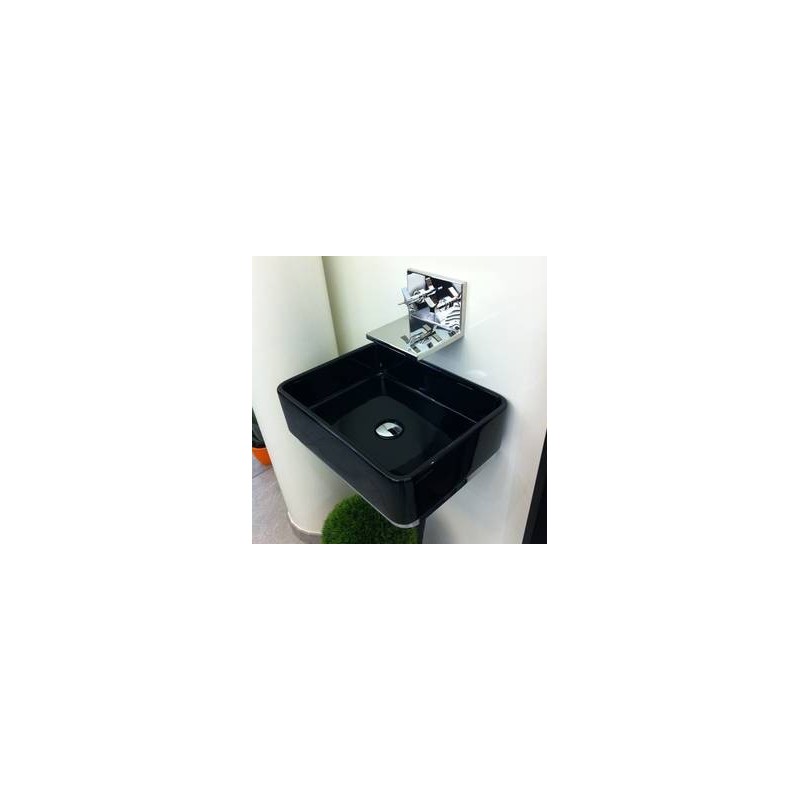 LAVABO MINIWASH 40X40 APPOGGIO/SOSPESO NERO  S - Ceramica Flaminia MWL40NER CERAMICA FLAMINIA - 1