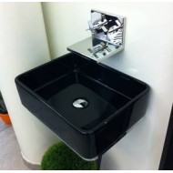 LAVABO MINIWASH 40X40 APPOGGIO/SOSPESO NERO  S - Ceramica Flaminia MWL40NER CERAMICA FLAMINIA - 1