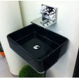 LAVABO MINIWASH 40X40 APPOGGIO/SOSPESO NERO  S - Ceramica Flaminia MWL40NER CERAMICA FLAMINIA - 1