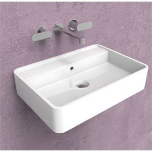 MINIWASH 60 SUSPENDU PLAN DE RUBINETTERIE LATTE 1 - Ceramica Flaminia MW60SLAT CERAMICA FLAMINIA - 1