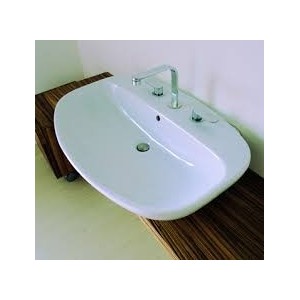 EVIER 85 NUDA 2 POUR ROBINETS LATTE  S - Ceramica Flaminia 5081LAT CERAMICA FLAMINIA - 1