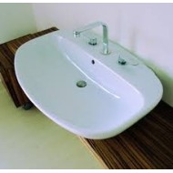 WASHBASIN 85 NUDA 2 FOR TAPS BLACK   - Ceramica Flaminia 5081NER CERAMICA FLAMINIA - 1