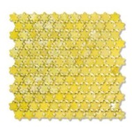 F07 saffron Petites Fleurs - feuille 31,6x29,3 mosaique Sicis